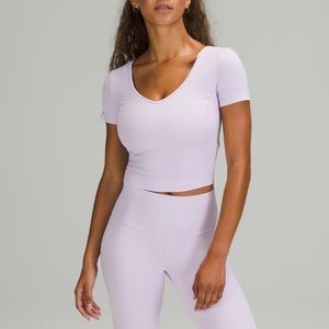 lululemon align tee shirt lavender dew (sold out color) size 4
